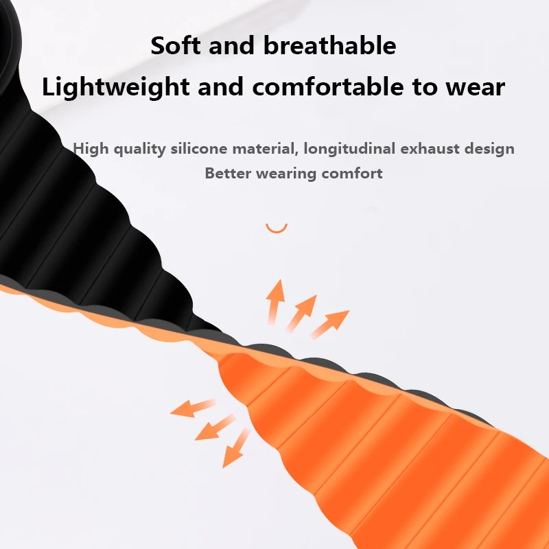 Магнитный силиконовый ремешок  – обзор и цена Silicone Watch Band 22Mm