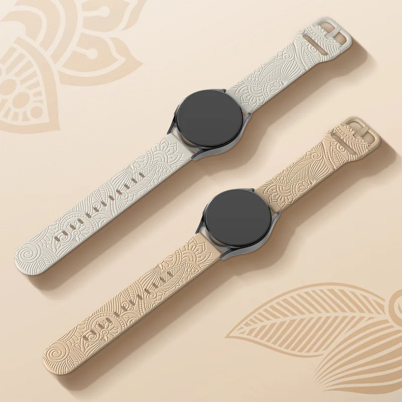 Ремешок с цветочным узором 18  – обзор и цена Silicone Watch Band 22Mm