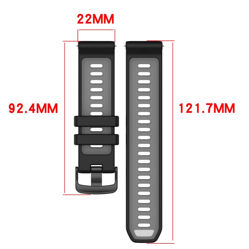 Двухцветный спортивный ремешок – обзор и цена Silicone Watch Band 22Mm