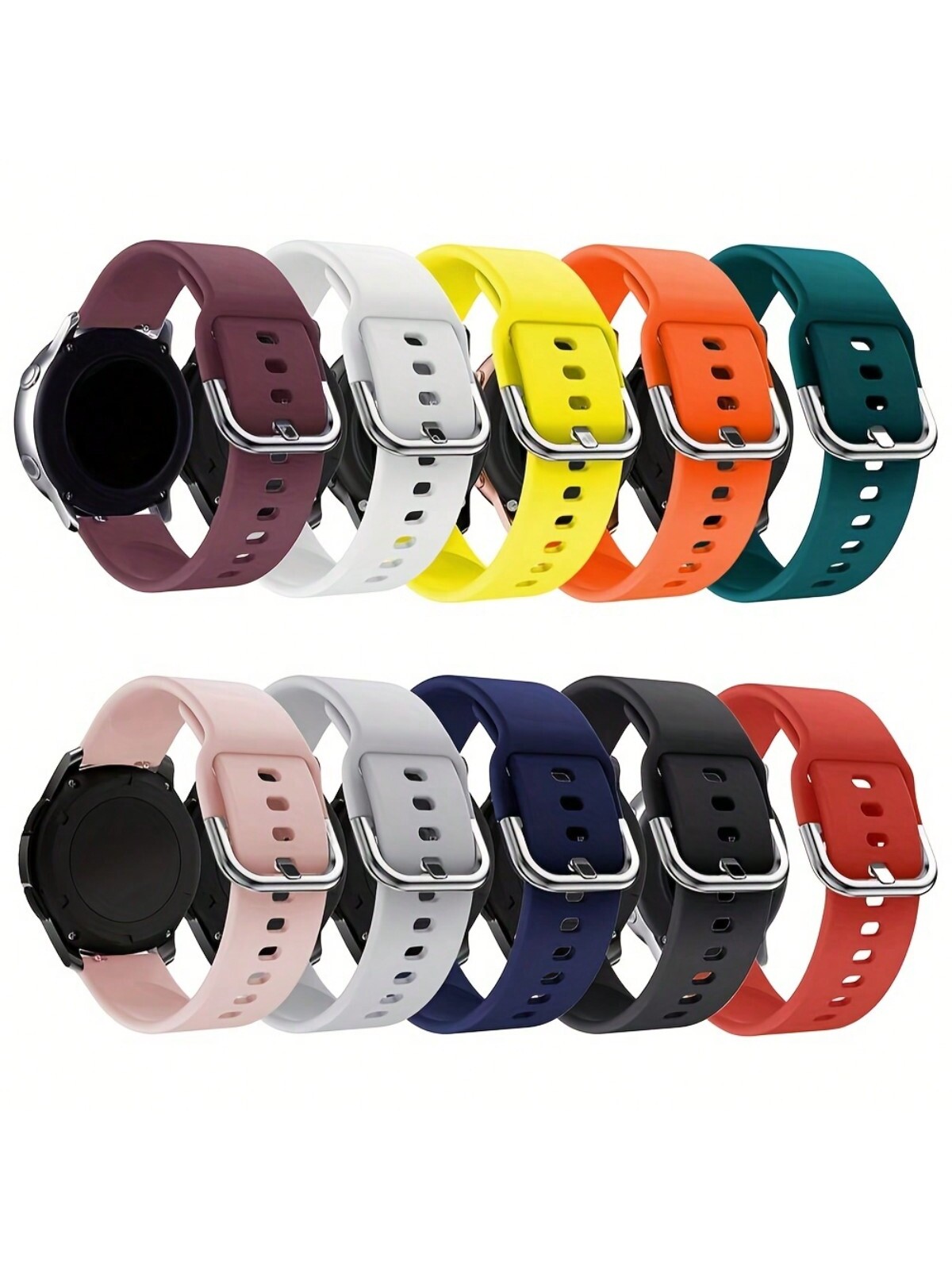 10 шт./компл. силиконовые реме – обзор и цена Silicone Watch Band 22Mm